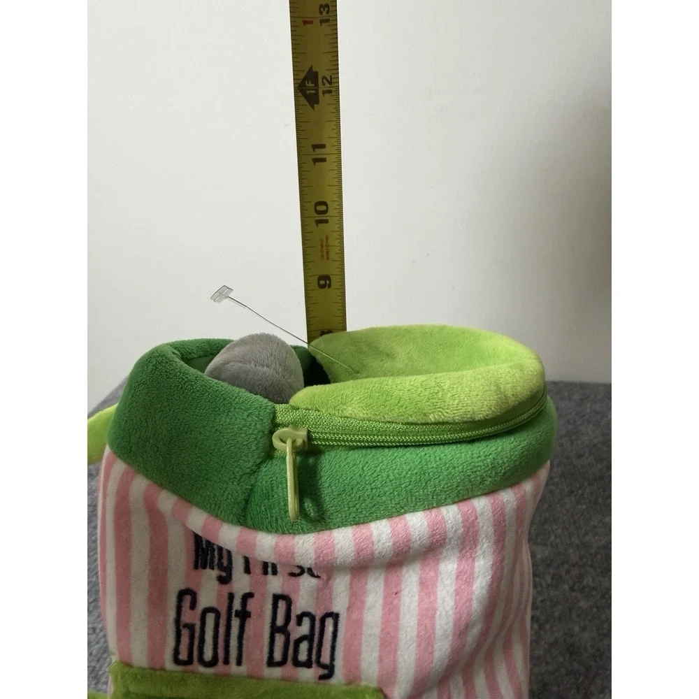 My First Golf Bag Plush Baby Toy Set Golf Clubs & Ball Green Pink 0+ Months